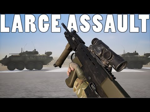 MASSIVE 50 PLAYER MOTORIZED ASSAULT - Squad Realistic Gameplay