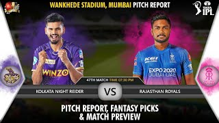 Wankhede Stadium Mumbai Pitch Report| KKR vs RR Dream11 Team Prediction| Today Match Dream11 Team