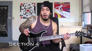 How to play 'Inside The Fire' by Disturbed Guitar Solo Lesson w/tabs