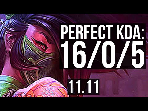 AKALI vs NOCTURNE (MID) | 16/0/5, 9 solo kills, Legendary, 700+ games | NA Diamond | v11.11