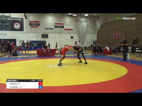 Men's Freestyle 74 Consi of 4 - Byung Min Gong (KOR) vs. Quinton Godley (Wolf)