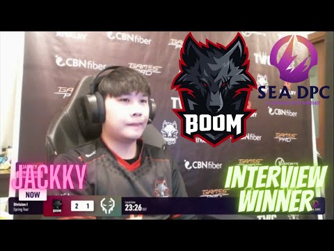 JACKKY INTERVIEW WINNER AFTER MATCH - BOOM ESPORTS VS EXECRATION - DPC SEA 21 22 Tour2 : Division I