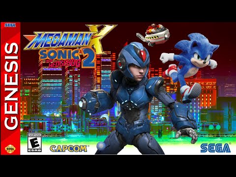 Mega Man X in Sonic The Hedgehog 2 - Hack