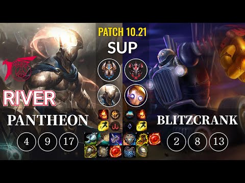 TLN River Pantheon vs Blitzcrank Sup - KR Patch 10.21