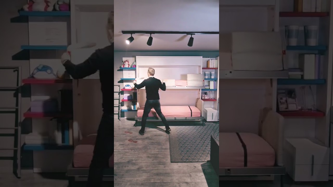 ♥️ Letto a scomparsa Kali Duo a castello #salvaspazio #lettiascomparsa #simoniarreda