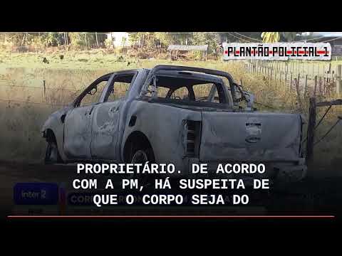 Carro incendiado com corpo carbonizado é achado na zona rural de Alpercata; polícia apura indíc