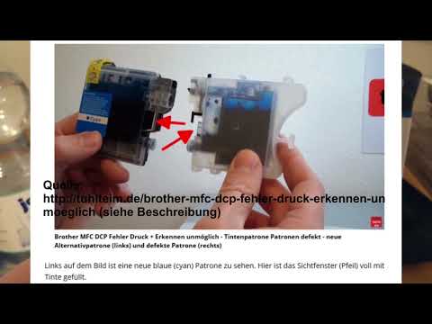 Brother - Fehlermelung: Druck unmöglich/ Erkennen unmöglich/ Tintenpatrone leer *gelöst*