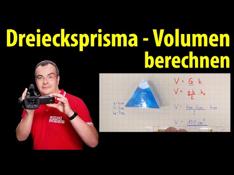 Triangular prism - calculate volume | Lehrerschmidt