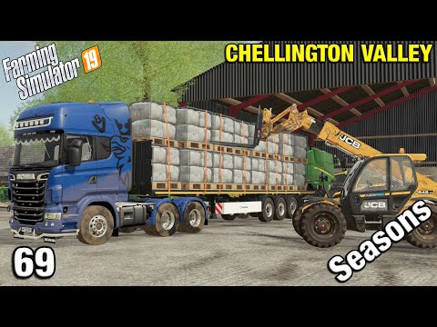 FULL TRAILER LOAD OF WOOL TO SELL Chellington Valley Timelapse - FS19 Ep 69