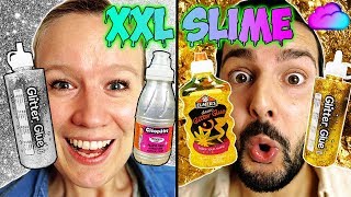 2kg GOLD SLIME VS. 2kg SILBER SLIME! XXL Schleim Battle Kaan vs. Kathi! Welcher Schleim ist teurer?