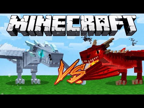 Ice Dragon vs. Fire Dragon in Minecraft Ice and Fire #40