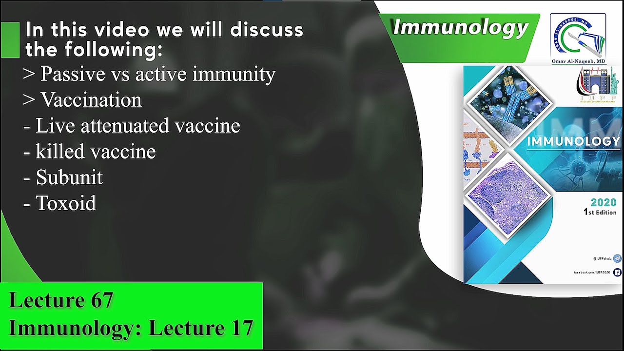 Passive vs active immunity||  Live attenuated vaccine vs killed vaccine