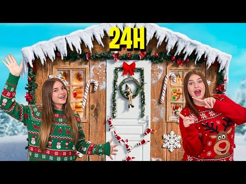 On a Survivé 24 HEURES Dans Nos MAISONS DE NOËL !