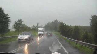 preview picture of video 'Deszcz na drodze z Mragowa / Rain when leaving Mragowo'