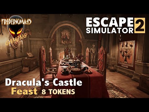 ESCAPE SIMULATOR 2 Feast DRACULA'S CASTLE / All Tokens Location + Darkest Puzzle - Achievements