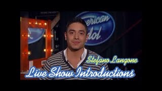 American Idol Season 10 - Stefano Langone Live Show Introductions (2011 Compilation)