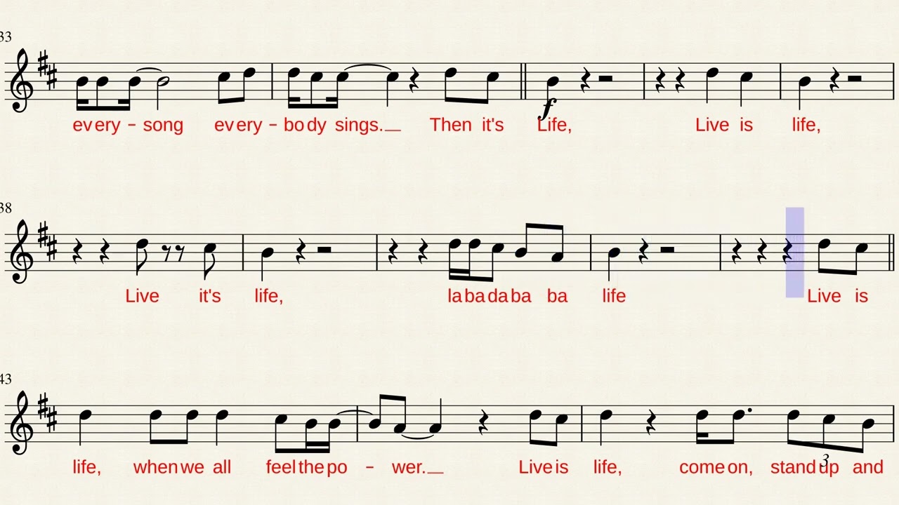 Opus Live is Life Bb