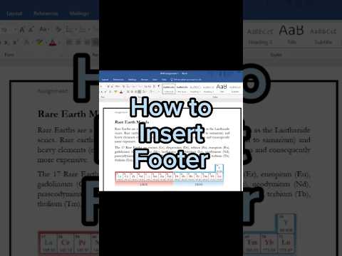 How to Insert Footer like a Pro! #msword #footer