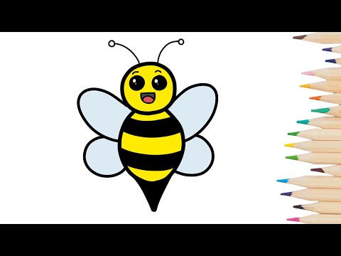 Como desenhar uma abelha bem facil - [Desenho Fácil]