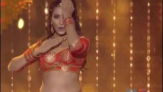 Asha negi hot navel show performance