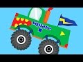 Monster Trucks Teaching Shapes Learning Basic Shapes Video For Kids