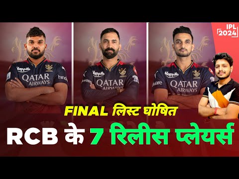 IPL 2024 - RCB 7 Release Players List | IPL Auction | MY Cricket Production