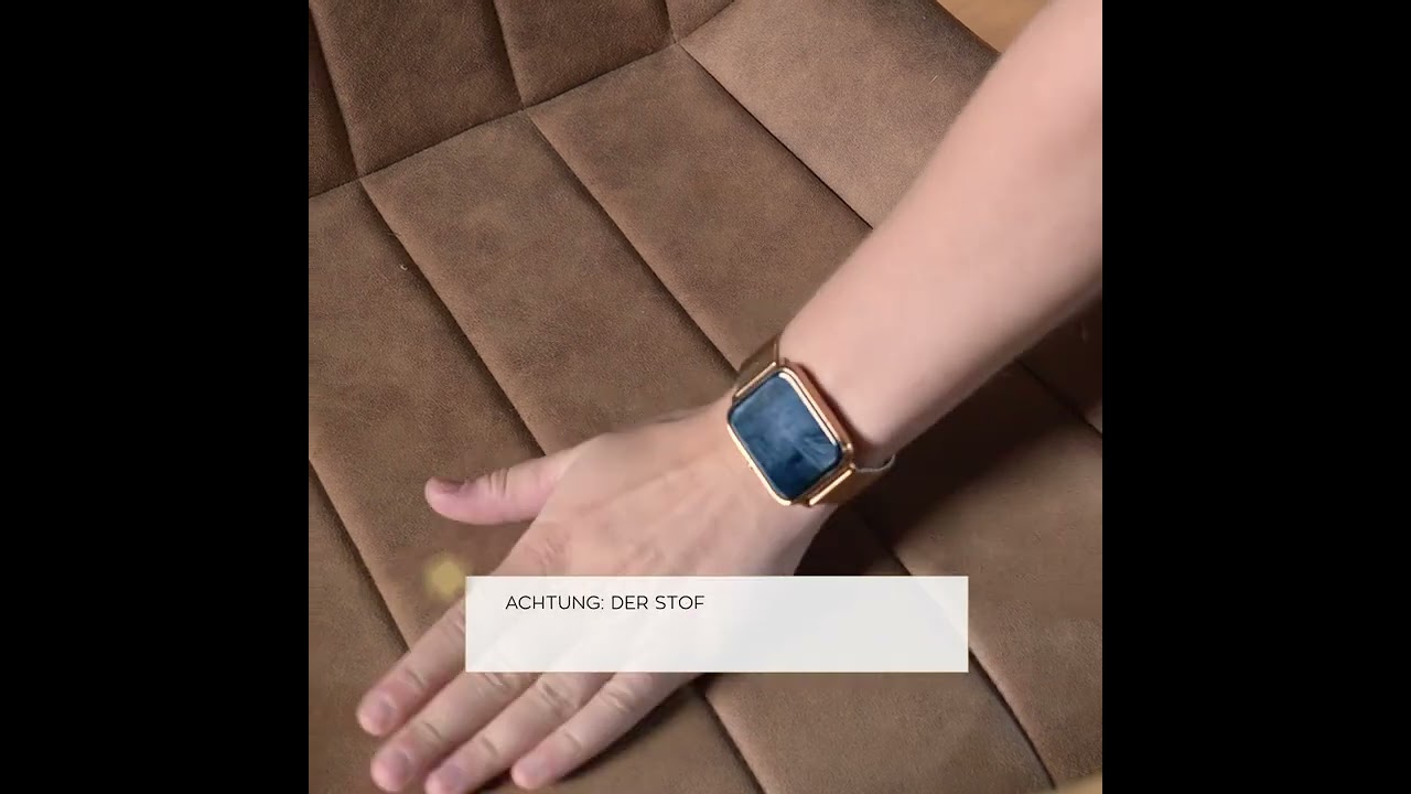 Esszimmerstuhl Microfaser Brooke cognac