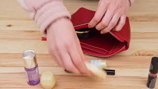 Женская косметичка из кожи Amelin Grande Pelle 11303 красная
