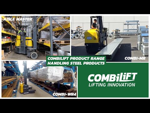 Combilift Product range - Combi WR4, Combi MR and Aisle Master handling steel products - long loads