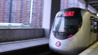 港鐵馬鞍山綫4卡列車駛入烏溪沙站1號月台
