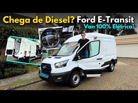 TESTE COMPLETO COM UMA VAN 100% ELÉTRICA! Ford Transit! Chega de Diesel?