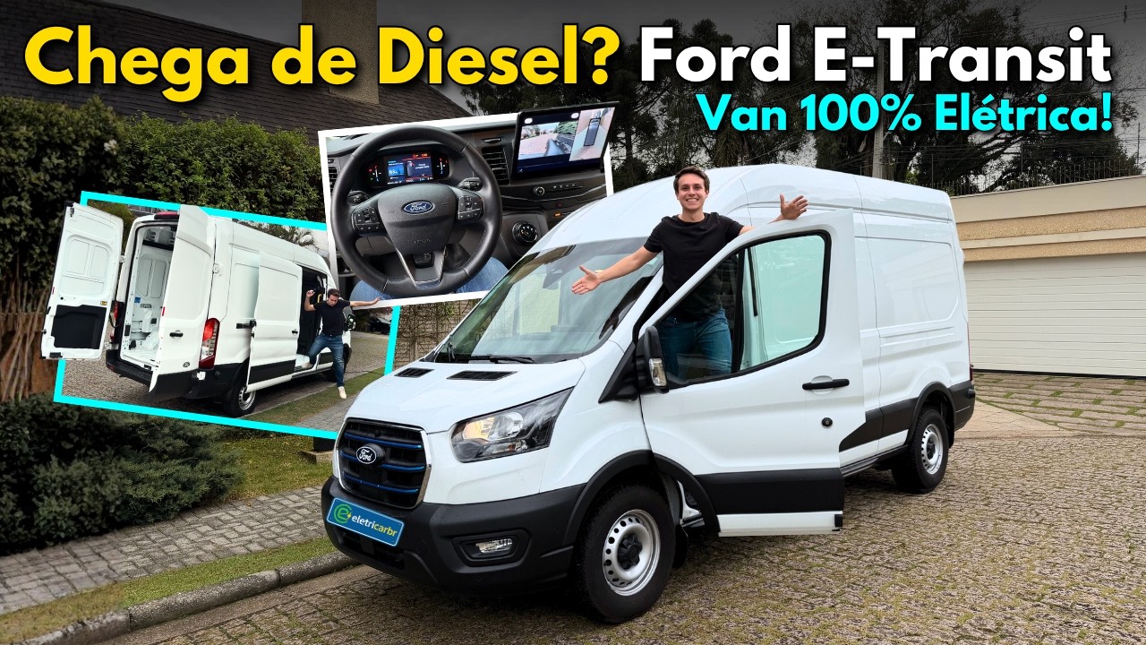 TESTE COM UMA VAN 100% ELÉTRICA! Ford Transit! Chega de Diesel?