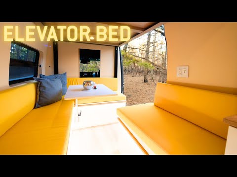 DREAM Camper Van: MASSIVE Lounge, Skylight, Elevator Bed & MORE!