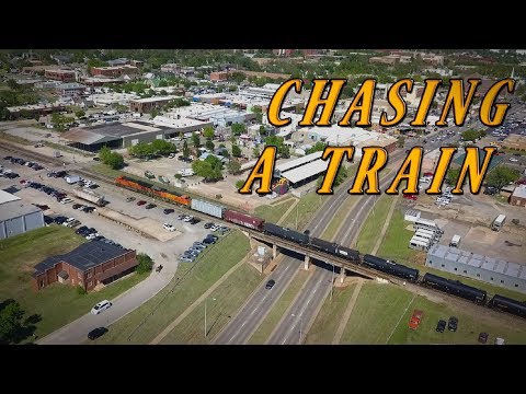 Chasing a train with Mavic Pro drone