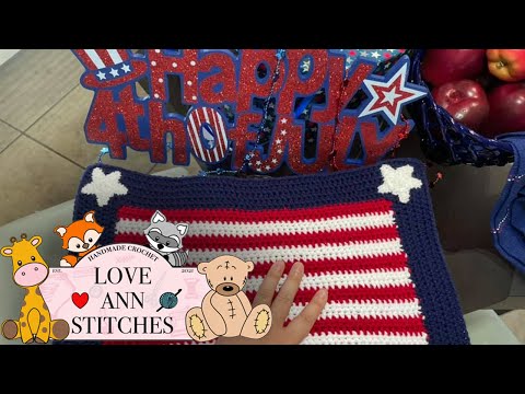 Learn to Crochet US Flag Placemats