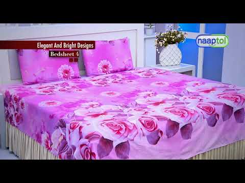 Pack of 8 Premium 3D Print Floral Home Double Bedsheet Set 8BS9 N0LANG15SEC (Code: 9254)
