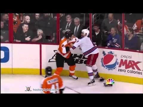 Brandon Prust vs Sean O'Donnell Apr 3, 2011