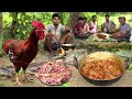 Jungle Cooking Country Chicken Recipe In Tribal Eating Delicious Desi Chicken Curry In Traditional