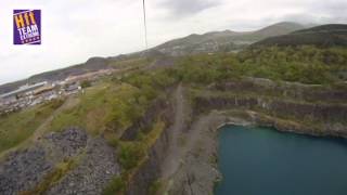 preview picture of video 'Zip World Velocity Penrhyn Quarry, Bethesda - GoPro Hft Team Extreme'