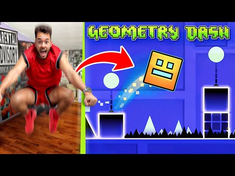 Geometry Dash pero tengo que SALTAR en la VIDA REAL!