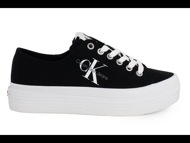 Vídeo relacionado con Calvin Klein Zapatillas Sneaker vulcanizadas Mujer Vulc Flatform Laceup Low LTH con Plataforma, Blanco (Bright White), 41