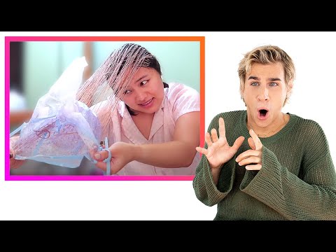 Hairdresser reacts to DIY Highlights at home gone wrong!