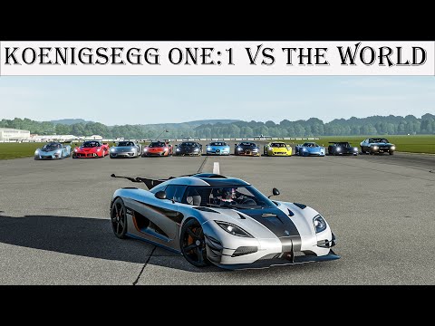 Forza 7 - Koenigsegg One:1 vs The World: Is It The World's Fastest Mega car?