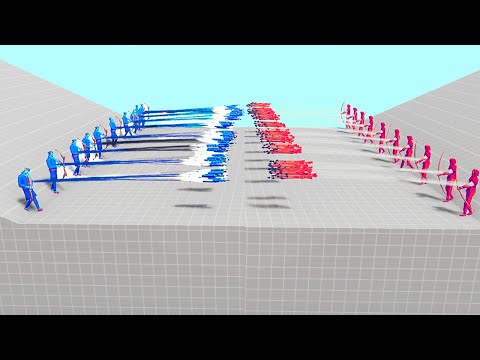 10x EVERY GOD vs 10x EVERY GOD! Totally Accurate Battle Simulator ( TABS )
