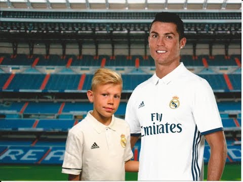 2017-05-28, Fabian Huetink met Real Madrid in het Estadio Santiago Bernabeu