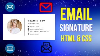 Create Email Signature HTML CSS || html email signature tutorial