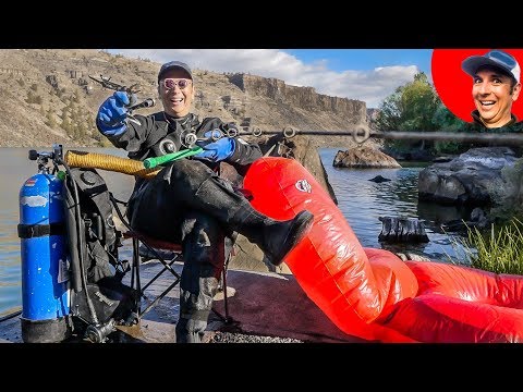Found $417 in Lake Treasures including a Cherry Tube, Fishing Pole and Knife! (Scuba Diving) Video