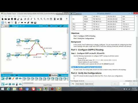 8.2.2.7 Packet Tracer – a Configuring OSPFv2 in a Single Area