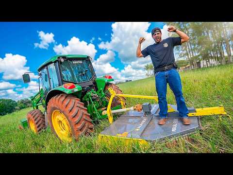 UM DIA DE TRABALHO NA FAZENDA COM O TRATOR
