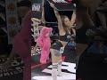 Ring girl gets tackled by her dwarf girlfriend in a teddy bear costume at RNR #boxing